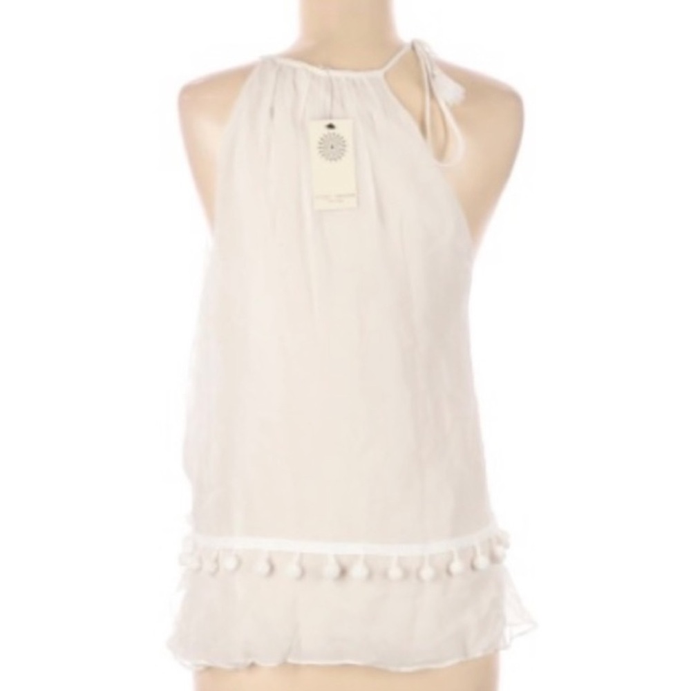 Ramy Brook Halter Blouse Top Square Neckline